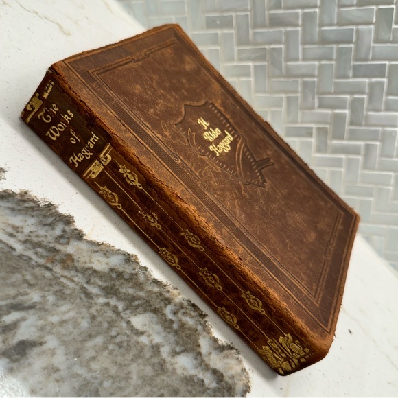 The Works of H. Rider Haggard Walter J. Black Publisher Leather hide Book 1928 G - Picture 4 of 7